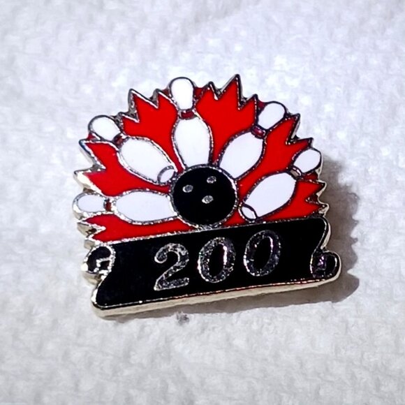 Source Unknown Jewelry - Vintage 200 Club 1980s Bowling Lapel Collectible Pin